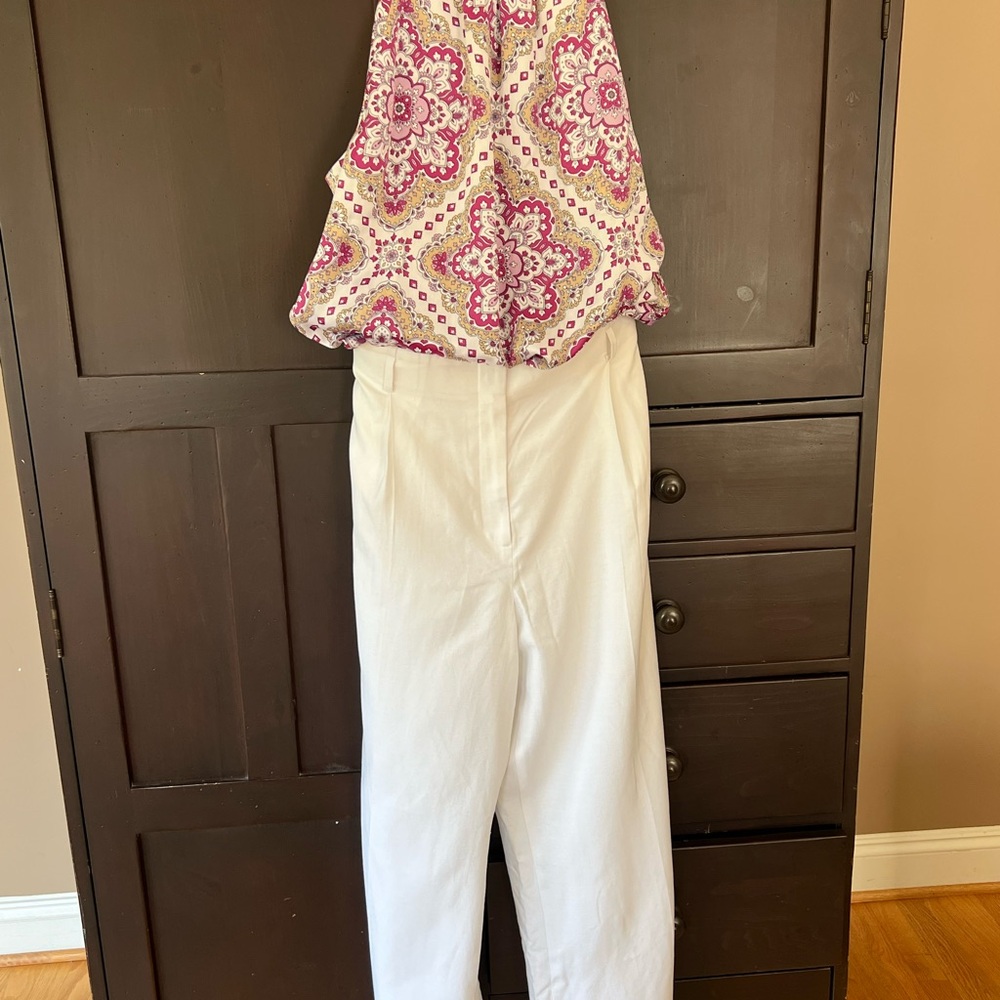 Ann Taylor Pink and Purple Patterned Blouse - Picture 5 of 5